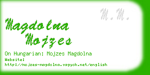magdolna mojzes business card